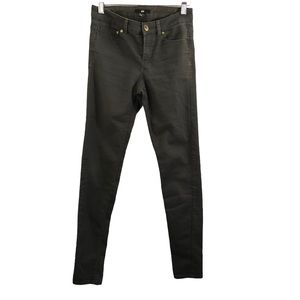 H&M green high rise jeggings size 34
